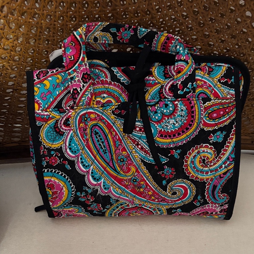 Colorful Paisley Women's hanging cosmetic travel Bag